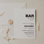 Convite Bar Formal Elegante Minimalista Mitzvah<br><div class="desc">Este convite à bar mitzvah,  elegante e minimalista,  é perfeito para uma simples celebração de eventos religiosos. O design apresenta uma bela fonte para embelezar o seu evento.</div>