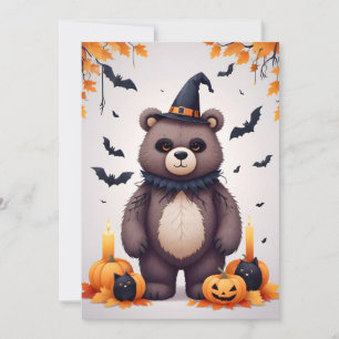 Convite Bar Halloween Cartografia Animal Engraçada Adoráve
