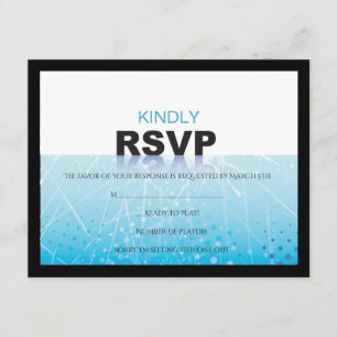 Convite Bar ICE HOCKEY Bat Mitzvah Responde RSVP Card