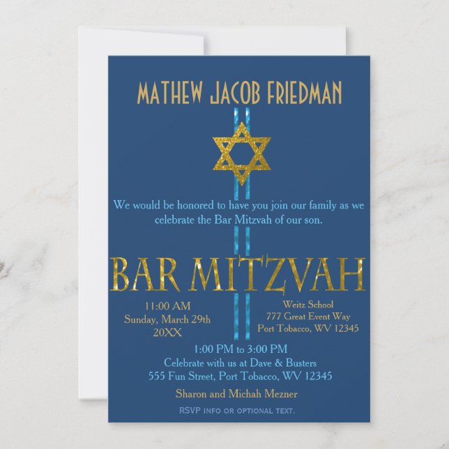 Convite Bar Mitzvah (Frente)