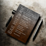 Convite Bar Mitzvah Agita Fade Rust<br><div class="desc">Bar Mitzvah robusto Bar Mitzvah robusto Fade Rust por Umua. Impresso e enviado pela Zazzle ou seu parceiro.</div>