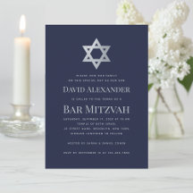 Bar Mitzvah Azul Marinho & Estrela de Davi em Prat