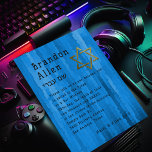 Convite Bar Mitzvah Blue Techno Streaks<br><div class="desc">Conjuntos de convites para o bar Mitzvah e Bat Mitzvah desenhados por Umua. Impresso e enviado pela Zazzle ou seus parceiros.</div>