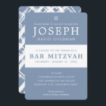 Convite BAR MITZVAH branco na moda mínimo moderno<br><div class="desc">por kat massard >> WWW.SIMPLYSWEETPAPERIE.COM << CONTACT ME para texto personalizado ou para adicionar quaisquer linhas em Hebraico Ame o design, mas gostaria de ver algumas mudanças - outro esquema de cores, produto, adicionar uma foto ou adaptado para uma ocasião diferente - sem preocupações me contate - estou feliz em...</div>