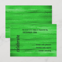 Convite Bar Mitzvah Bright Green Techno Streaks