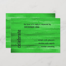 Convite Bar Mitzvah Bright Green Techno Streaks