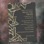 Convite Bar Mitzvah Cinza Escura Estrela Dourada de David<br><div class="desc">Bar Mitzvah Dark Cinza Estrela Dourada de David Bar Mitzvah e Conjuntos de convites Bat Mitzvah projetados por Umua. Impresso e enviado pela Zazzle ou seus parceiros.</div>