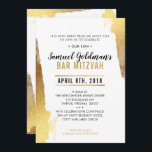 Convite BAR MITZVAH CONVIDA fronteira de ouro luxo moderna<br><div class="desc">por kat massard >> kat@simplysweetPAPERIE.com <<< Um design de convite super simples, mas na moda para o BAR do seu filho MITZVAH. Uau, seus amigos e família com este pequeno número;D Configuração como modelo é simples você adicionar seus próprios detalhes, ou clicar no botão personalizar e você pode adicionar ou...</div>