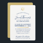 Convite BAR MITZVAH CONVIDA marinho azul simples e moderno<br><div class="desc">pelo kat massard >> kat@simplysweetPAPERIE.com <<< - - - - - - - - - - - - - - - - - - - - - - - - - - - - - - - - - - - - - - - - - - - - -...</div>