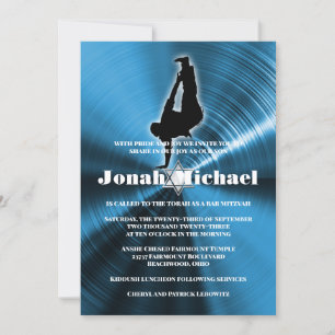 Convite Bar Mitzvah, Dançarino Salto Azul, Dançarino de Da