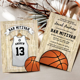 Convite Bar Mitzvah de Basquetebol Moderno