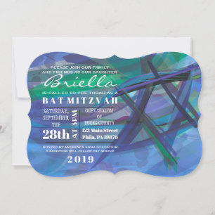 Convite BAR Mitzvah de Bat STAR TRANSPARENTE
