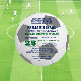 Convite Bar Mitzvah de Bola de Futebol