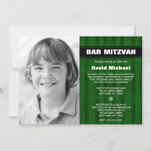 Convite Bar Mitzvah,  de Fotografias em Black Verde