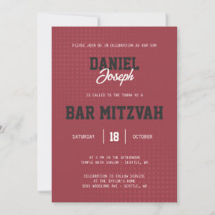 Convite Bar Mitzvah de marionete desportivo