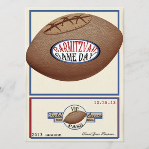 Convite Bar Mitzvah do Campo de Futebol Vintage