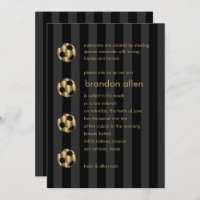 Bar Mitzvah Dourada e bola de futebol negra