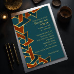 Convite Bar Mitzvah Dourada Estrela Azul de Teal Rust de D<br><div class="desc">Bar Mitzvah Dourado Teal Blue Rust Star de David Bar Mitzvah e conjuntos de convites Bat Mitzvah projetados por Umua. Impresso e enviado pela Zazzle ou seus parceiros.</div>