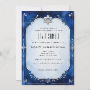 Convite Bar Mitzvah Elegante Moderno