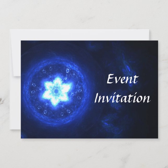 Convite Bar Mitzvah - Estrela Brilhante (Frente)