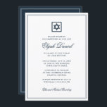 Convite Bar Mitzvah Estrela de David Simple Frames<br><div class="desc">Composto por uma elegante serif e uma cursiva tipografia de roteiro em um quadro com uma estrela de David.

Este foi projetado por materiais de terceiros selecionados,  exclusivos para o Zazzle.

Disponível aqui:http://www.zazzle.com/selectpartysupplies</div>