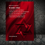 Convite Bar Mitzvah Estrela Vermelha de David<br><div class="desc">Conjuntos de convites para o bar Mitzvah e Bat Mitzvah desenhados por Umua. Impresso e enviado pela Zazzle ou seus parceiros.</div>