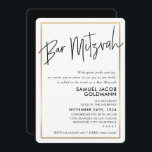 Convite BAR MITZVAH - estrutura simples e moderna de ouro<br><div class="desc">por kat massard >> kat@simplysweetPAPERIE.com << Ame o design,  mas gostaria de ver algumas mudanças - outro esquema de cores,  produto,  adicionar uma foto ou adaptado para uma ocasião diferente - sem preocupações,  simplesmente me contacte por e-mail - estou feliz em ajudar! - - - -</div>