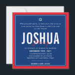 Convite BAR MITZVAH, futebol moderno, azul-vermelho, ELLIN<br><div class="desc">por kat massard >> kat@simplysweetPAPERIE.com << CONTACT ME para texto personalizado ou para adicionar quaisquer linhas em Hebraico Ame o design, mas gostaria de ver algumas mudanças - outro esquema de cores, produto, adicionar uma foto ou adaptado para uma ocasião diferente - sem preocupações me contate - estou feliz em...</div>