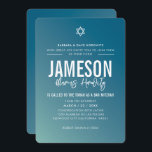 Convite BAR MITZVAH - gradiente de menta azul-escura da es<br><div class="desc">por kat massard >> kat@simplysweetPAPERIE.com << CONTACT ME para texto personalizado ou para adicionar quaisquer linhas em Hebraico Ame o design, mas gostaria de ver algumas mudanças - outro esquema de cores, produto, adicionar uma foto ou adaptado para uma ocasião diferente - sem preocupações me contate - estou feliz em...</div>