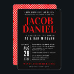 Convite BAR MITZVAH - Invit vermelho preto da pilha geomét<br><div class="desc">por kat massard >> WWW.SIMPLYSWEETPAPERIE.COM <<< - - - - - - - - - - - CONTATE ME para ajudar a equilibrar seu tipo perfeitamente Adore o design, mas gostaria de ver algumas mudanças - outro esquema de cores, produto, adicionar uma foto ou adaptado para uma ocasião diferente -...</div>
