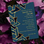 Convite Bar Mitzvah Marinho Dourado Estrela Azul de David<br><div class="desc">Bar Mitzvah,  Marinho Dourado Estrela Azul de David Bar Mitzvah e conjuntos de convites Bat Mitzvah projetados por Umua. Impresso e enviado pela Zazzle ou seus parceiros.</div>