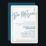 Convite BAR MITZVAH - Mínima estrutura azul escura<br><div class="desc">por kat massard >> kat@simplysweetPAPERIE.com << Ame o design,  mas gostaria de ver algumas mudanças - outro esquema de cores,  produto,  adicionar uma foto ou adaptado para uma ocasião diferente - sem preocupações,  simplesmente me contacte por e-mail - estou feliz em ajudar! - - - -</div>