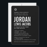 Convite BAR MITZVAH moderno astro rapaz preto branco simpl<br><div class="desc">por kat massard >> kat@simplysweetPAPERIE.com << CONTACT ME para texto personalizado ou para adicionar quaisquer linhas em Hebraico Ame o design, mas gostaria de ver algumas mudanças - outro esquema de cores, produto, adicionar uma foto ou adaptado para uma ocasião diferente - sem preocupações me contate - estou feliz em...</div>