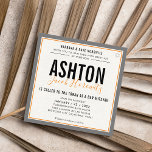 Convite BAR MITZVAH moderno esporte de cinza de laranja ma<br><div class="desc">por kat massard >> kat@simplysweetPAPERIE.com << CONTACT ME para texto personalizado ou para adicionar quaisquer linhas em Hebraico Ame o design, mas gostaria de ver algumas mudanças - outro esquema de cores, produto, adicionar uma foto ou adaptado para uma ocasião diferente - sem preocupações me contate - estou feliz em...</div>
