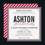 Convite BAR MITZVAH moderno esporte negro vermelho-masculi<br><div class="desc">por kat massard >> kat@simplysweetPAPERIE.com << CONTACT ME para texto personalizado ou para adicionar quaisquer linhas em Hebraico Ame o design, mas gostaria de ver algumas mudanças - outro esquema de cores, produto, adicionar uma foto ou adaptado para uma ocasião diferente - sem preocupações me contate - estou feliz em...</div>