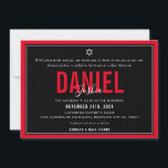 Convite BAR MITZVAH moderno rapaz desportivo corajoso negr<br><div class="desc">por kat massard >> kat@simplysweetPAPERIE.com << CONTACT ME para texto personalizado ou para adicionar quaisquer linhas em Hebraico Ame o design, mas gostaria de ver algumas mudanças - outro esquema de cores, produto, adicionar uma foto ou adaptado para uma ocasião diferente - sem preocupações me contate - estou feliz em...</div>