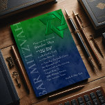 Convite Bar Mitzvah Na moda Estrela Verde de David Ombre<br><div class="desc">Bar Mitzvah Na moda Green Star de David Ombre Bar Mitzvah e conjuntos de convites Bat Mitzvah projetados por Umua. Impresso e enviado pela Zazzle ou seus parceiros.</div>