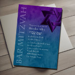 Convite Bar Mitzvah Na moda Purple Star de David Ombre<br><div class="desc">Bar Mitzvah Na moda Purple Star de David Ombre Bar Mitzvah e conjuntos de convites Bat Mitzvah projetados por Umua. Impresso e enviado pela Zazzle ou seus parceiros.</div>