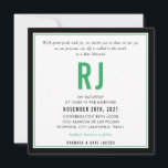 Convite BAR MITZVAH nome moderno kelly verde preto<br><div class="desc">por kat massard >> kat@simplysweetPAPERIE.com << CONTACT ME para texto personalizado ou para adicionar quaisquer linhas em Hebraico Ame o design, mas gostaria de ver algumas mudanças - outro esquema de cores, produto, adicionar uma foto ou adaptado para uma ocasião diferente - sem preocupações me contate - estou feliz em...</div>