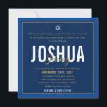 Convite BAR MITZVAH nome moderno marinho ouro azul<br><div class="desc">por kat massard >> kat@simplysweetPAPERIE.com << CONTACT ME para texto personalizado ou para adicionar quaisquer linhas em Hebraico Ame o design, mas gostaria de ver algumas mudanças - outro esquema de cores, produto, adicionar uma foto ou adaptado para uma ocasião diferente - sem preocupações me contate - estou feliz em...</div>