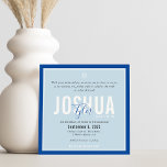 Convite BAR MITZVAH nome moderno pato ovo azul real Invita<br><div class="desc">por kat massard >> kat@simplysweetPAPERIE.com << CONTACT ME para texto personalizado ou para adicionar quaisquer linhas em Hebraico Ame o design, mas gostaria de ver algumas mudanças - outro esquema de cores, produto, adicionar uma foto ou adaptado para uma ocasião diferente - sem preocupações me contate - estou feliz em...</div>