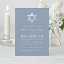 Bar Mitzvah Poeira Azul Estrela de Davi Falsa Prat