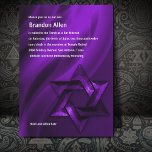 Convite Bar Mitzvah Purple Star de David<br><div class="desc">Conjuntos de convites para o bar Mitzvah e Bat Mitzvah desenhados por Umua. Impresso e enviado pela Zazzle ou seus parceiros.</div>