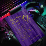 Convite Bar Mitzvah Purple Techno Streaks<br><div class="desc">Conjuntos de convites para o bar Mitzvah e Bat Mitzvah desenhados por Umua. Impresso e enviado pela Zazzle ou seus parceiros.</div>