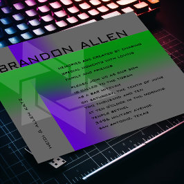 Convite Bar Mitzvah Roxo e Verde em Qualquer Cor