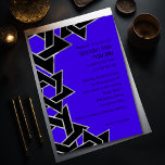 Convite Bar Mitzvah Silver Estrela Negra de David<br><div class="desc">Bar Mitzvah Silver Black Star de David Bar Mitzvah e conjuntos de convites Bat Mitzvah projetados por Umua. Impresso e enviado pela Zazzle ou seus parceiros.</div>