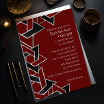 Convite Bar Mitzvah Silver Red Black Star de David<br><div class="desc">Bar Mitzvah Silver Red Black Star de David Bar Mitzvah e conjuntos de convites Bat Mitzvah projetados por Umua. Impresso e enviado pela Zazzle ou seus parceiros.</div>