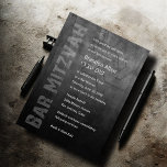Convite Bar Mitzvah Star de David Black Grunge<br><div class="desc">Bar Mitzvah Star de David Black Grunge Bar Mitzvah e conjuntos de convites Bat Mitzvah projetados por Umua. Impresso e enviado pela Zazzle ou seus parceiros.</div>
