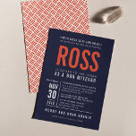 Convite BAR MITZVAH tipo bloco ousado moderno marinho tipo<br><div class="desc">por kat massard >> WWW.SIMPLYSWEETPAPERIE.COM <<< - - - - - - - - - - - CONTATE ME para ajudar a equilibrar seu tipo perfeitamente Adore o design, mas gostaria de ver algumas mudanças - outro esquema de cores, produto, adicionar uma foto ou adaptado para uma ocasião diferente -...</div>