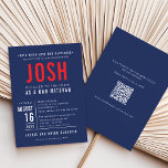 Convite BAR MITZVAH tipo de bloco ousado moderno marinho v<br><div class="desc">kat massard >> WWW.SIMPLYSWEETPAPERIE.COM << - - - - - - - - - - - - design PERSONALIZADO para JOSH CONTACT ME para ajudar a equilibrar seu tipo perfeitamente Adore o design, mas gostaria de ver algumas mudanças - outro esquema de cores, produto, adicionar uma foto ou adaptado para...</div>